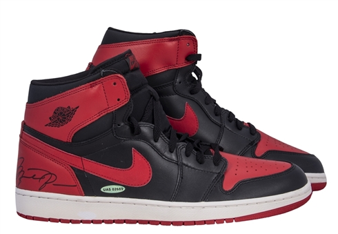 Michael Jordan Signed Pair of Air Jordan I Retro Sneakers (UDA)